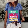 Desantis Escape To Florida Gift Women's Short Sleeve Loose T-shirt Blue