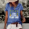 Gardening Stay At Home Plant Dad Idea Gift Women's Short Sleeve Loose T-shirt Blue