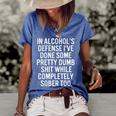 In Alcohols Defense Women's Short Sleeve Loose T-shirt Blue