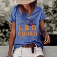L&D Squad Witch Hat Labor And Delivery Nurse Crew Halloween Women's Short Sleeve Loose T-shirt Blue