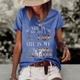 My Daughter Is A Sailor Women's Short Sleeve Loose T-shirt Blue