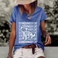 Physicists Scientists Schrödingers Katze Cute Gift V3 Women's Short Sleeve Loose T-shirt Blue
