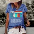 Pro Choice Definition Feminist Womens Rights Retro Vintage Women's Short Sleeve Loose T-shirt Blue