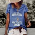 Proud Air Force Dad I Raised Mine Women's Short Sleeve Loose T-shirt Blue