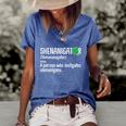 Shenanigator Definition St Patricks Day Graphic Design Printed Casual Daily Basic V2 Women's Short Sleeve Loose T-shirt Blue
