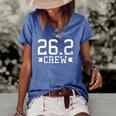 Womens 262 Running Design Marathon Crew Gift Women's Short Sleeve Loose T-shirt Blue
