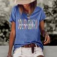 Womens Color Guard Mama Life Color Guard Mom Women's Short Sleeve Loose T-shirt Blue