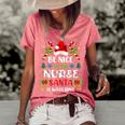Nurse Christmas - Be Nice To The Nurse Santa Is Watching Women's Short Sleeve Loose T-shirt Green