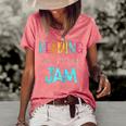 Reading Is My Jam Read Teacher Ela Teacher Women's Short Sleeve Loose T-shirt Green