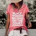 Black Women Belong On The Court Sistascotus Shewillrise Women's Short Sleeve Loose T-shirt Watermelon