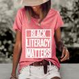 Blmgift Black Literacy Matters Cool Gift Women's Short Sleeve Loose T-shirt Watermelon