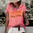 Fall Vibes Thanksgiving Retro Groovy  Women's Short Sleeve Loose T-shirt Watermelon
