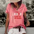 Funny Anti Biden Blood On His Hands Anti Joe Biden Bloody Handprint Usa Flag Women's Short Sleeve Loose T-shirt Watermelon