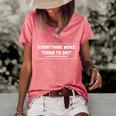Funny Anti Biden Everything Woke Turns To Shit Funny Trump Quote Women's Short Sleeve Loose T-shirt Watermelon
