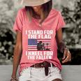 I Stand For The Flag Kneel For The Fallen Memorial Day Gift Women's Short Sleeve Loose T-shirt Watermelon