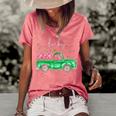 Lucky Flamingo Riding Green Truck Shamrock St Patricks Day Graphic Design Printed Casual Daily Basic Women's Short Sleeve Loose T-shirt Watermelon