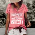 Private Detective Crime Investigator Investigating Cool Gift Women's Short Sleeve Loose T-shirt Watermelon