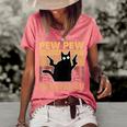 Vintage Black Cat Pew Pew Madafakas Funny Crazy Cat Lovers V2 Women's Short Sleeve Loose T-shirt Watermelon
