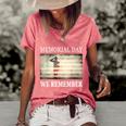 We Remember Funny Gift Salute Military Memorial Day Cute Gift Women's Short Sleeve Loose T-shirt Watermelon