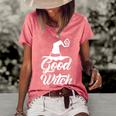 Womens Good Witch Funny Halloween Gift For Friend Women's Short Sleeve Loose T-shirt Watermelon