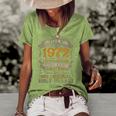50 Years Old Vintage July 1972 Limited Edition 50Th Birthday Women's Short Sleeve Loose T-shirt Green