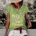 90 & Fabulous 90 Years Old 90Th Birthday Diamond Crown Shoes Women's Short Sleeve Loose T-shirt Green