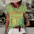 Awesome Since July 1972 Vintage 50Th Birthday 50 Years Old Women's Short Sleeve Loose T-shirt Green