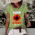 Daddy Pink Or Blue Gender Reveal Moon Witch Halloween Party Women's Short Sleeve Loose T-shirt Green