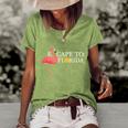 Desantis Escape To Florida Flamingo Orange Cute Gift Women's Short Sleeve Loose T-shirt Green