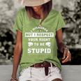 I Disagree But I Respect Your Right Women's Short Sleeve Loose T-shirt Green