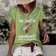 Im Just A Sweetheart Women's Short Sleeve Loose T-shirt Green