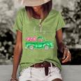 Lucky Flamingo Riding Green Truck Shamrock St Patricks Day Graphic Design Printed Casual Daily Basic Women's Short Sleeve Loose T-shirt Green