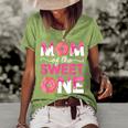 Mother Mama Mommy Family Matching Mom Of The Sweet One  Women's Short Sleeve Loose T-shirt Green
