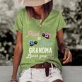 Pink Or Blue Grandma Loves You Ladybug Gender Reveal Party Gift Women's Short Sleeve Loose T-shirt Green