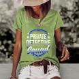 Private Detective Squad Investigation Spy Investigator Funny Gift Women's Short Sleeve Loose T-shirt Green