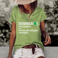 Shenanigator Definition St Patricks Day Graphic Design Printed Casual Daily Basic V2 Women's Short Sleeve Loose T-shirt Green