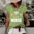 This Is What A Gay Nurse Looks Like Lgbt Pride Women's Short Sleeve Loose T-shirt Green