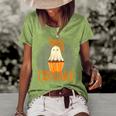 Trick Or Treat Cupcake Halloween Costume Candy Gift Women's Short Sleeve Loose T-shirt Green