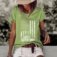 Truck Driver American Flag Trucker Vintage Gift Women's Short Sleeve Loose T-shirt Green