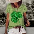 Womens St Patricks Day Shamrock Lucky Green  Women's Short Sleeve Loose T-shirt Green