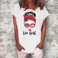 Leo Girl Messy Bun Leopard Bandana July Zodiac Sign Birthday Women's Loosen Crew Neck Short Sleeve T-Shirt Green