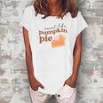 Fall Retro Sweet Like Pumpkin Pie Thanksgiving Quotes Autumn Season Women's Loosen T-shirt White