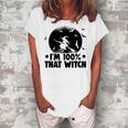 Halloween Party Im 100 That Witch Spooky Halloween Women's Loosen T-shirt White