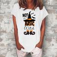 Not Your Basic Witch Halloween Costume Witch Bat Women's Loosen T-shirt White