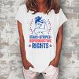 Patriotic 4Th Of July Stars Stripes Reproductive Right Women's Loosen T-shirt White