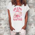 Scottie Scottish Terrier Just A Girl Who Loves Dog Flower Women's Loosen T-Shirt White