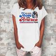 She Loves Jesus And America Too 4Th Of July Proud Christians Women's Loosen T-shirt White