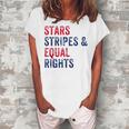 Stars Stripes And Equal Rights 4Th Of July Womens Rights Women's Loosen T-shirt White