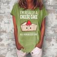 Im A Cheesecake In A Human Costume Halloween Cute Women's Loosen T-shirt Grey