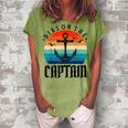 Funny Captain Wife Dibs On The Captain  V11 Women's Loosen Crew Neck Short Sleeve T-Shirt Grey